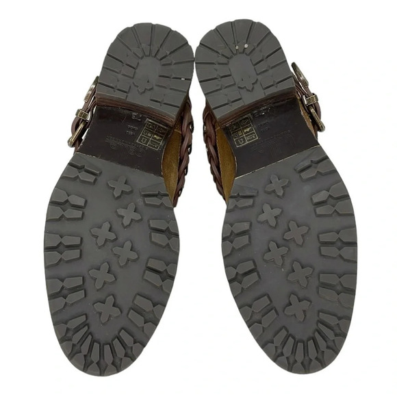 Sigerson Morrison Boots Women's 7 Brown Suede Leather Ankle Booties Shearling - Picture 10 of 14